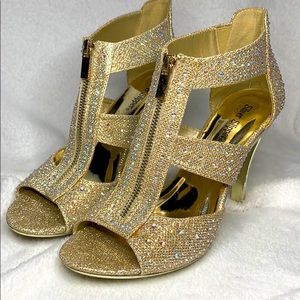 PERFECT CONDITION Golden Sparkly Heels